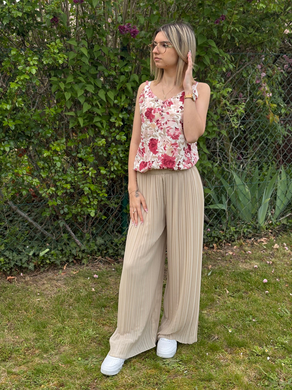 Top - Mily - Terracotta - Fleuri