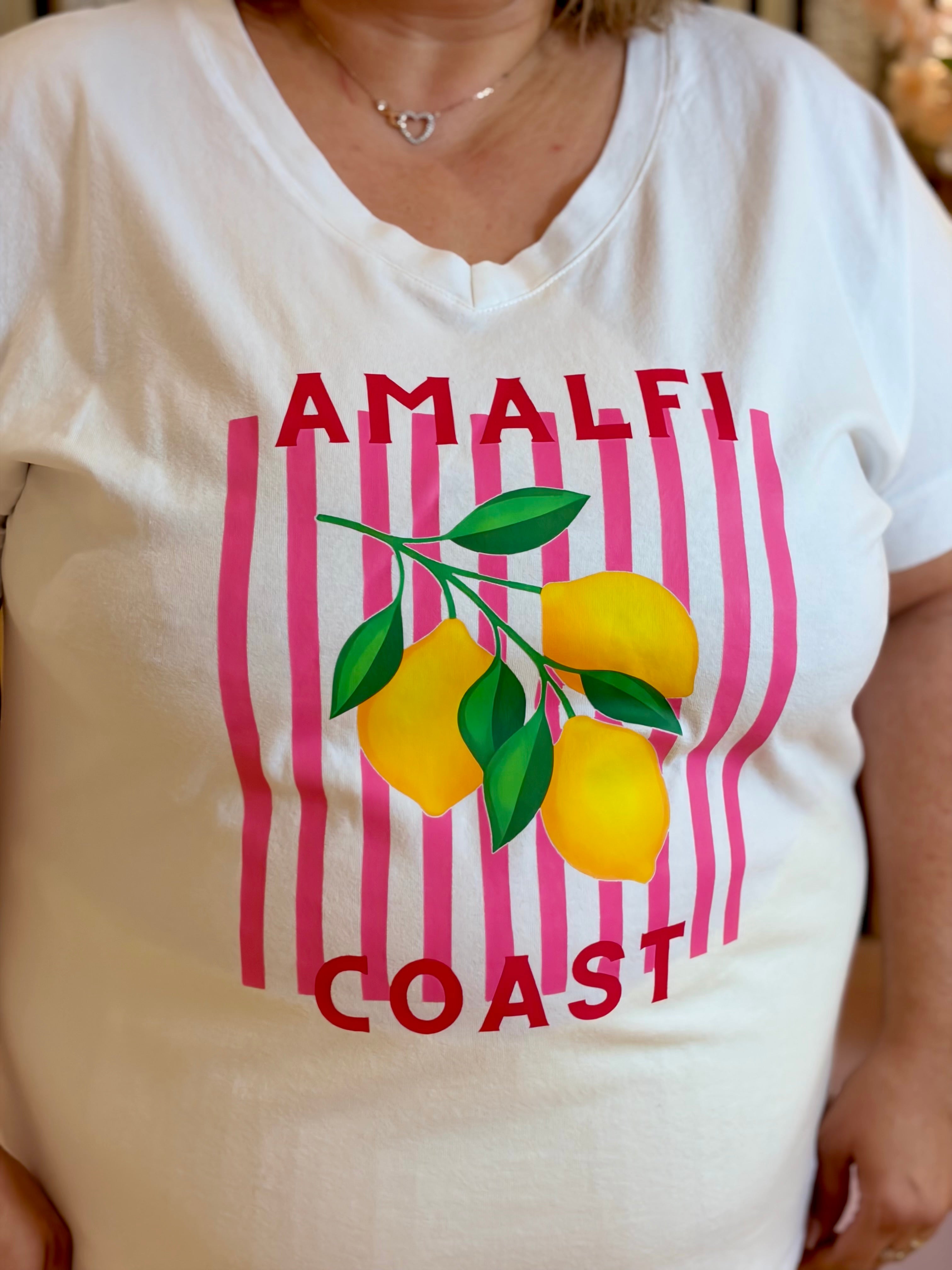 T-shirt - Citron - Blanc
