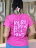 T-shirt - More Amor - Fuchsia