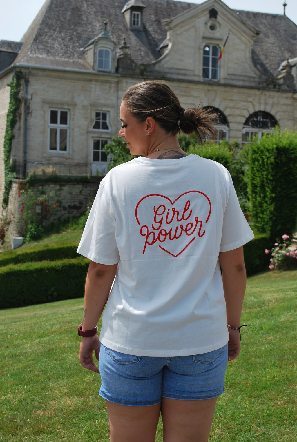 T-shirt - Girl Power - Blanc