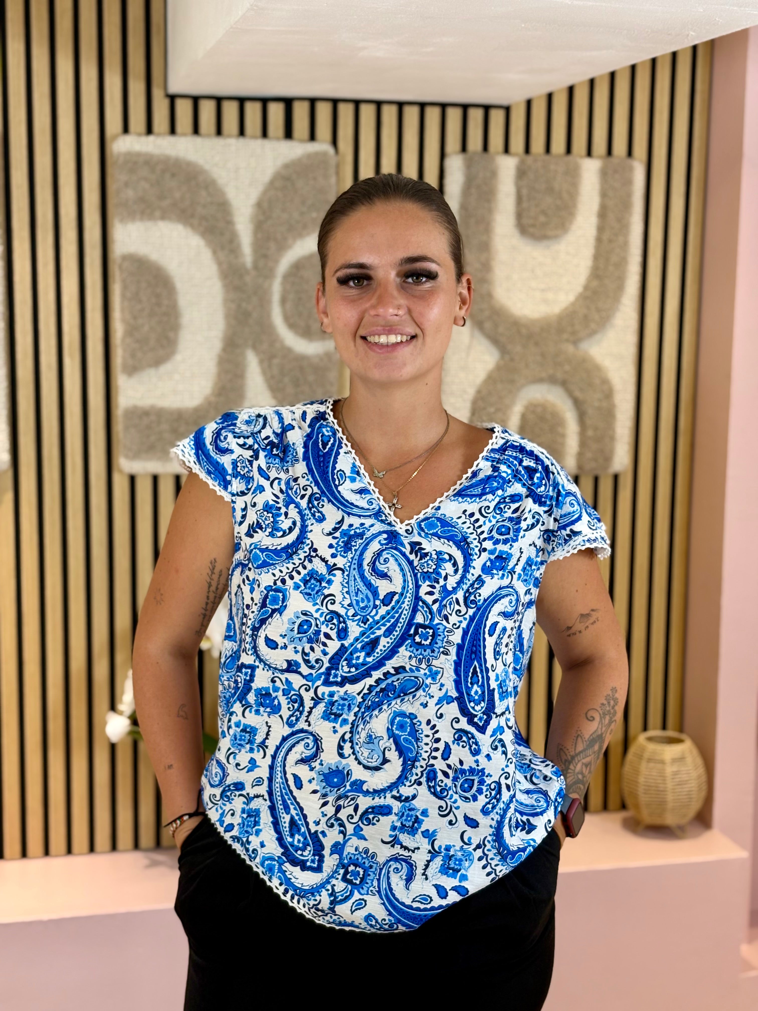 Blouse - Lyana - Bleu