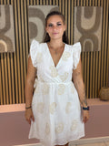 Robe Courte - Romane - Ecru