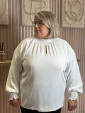 Blouse - Alice - Blanc (Grande taille)