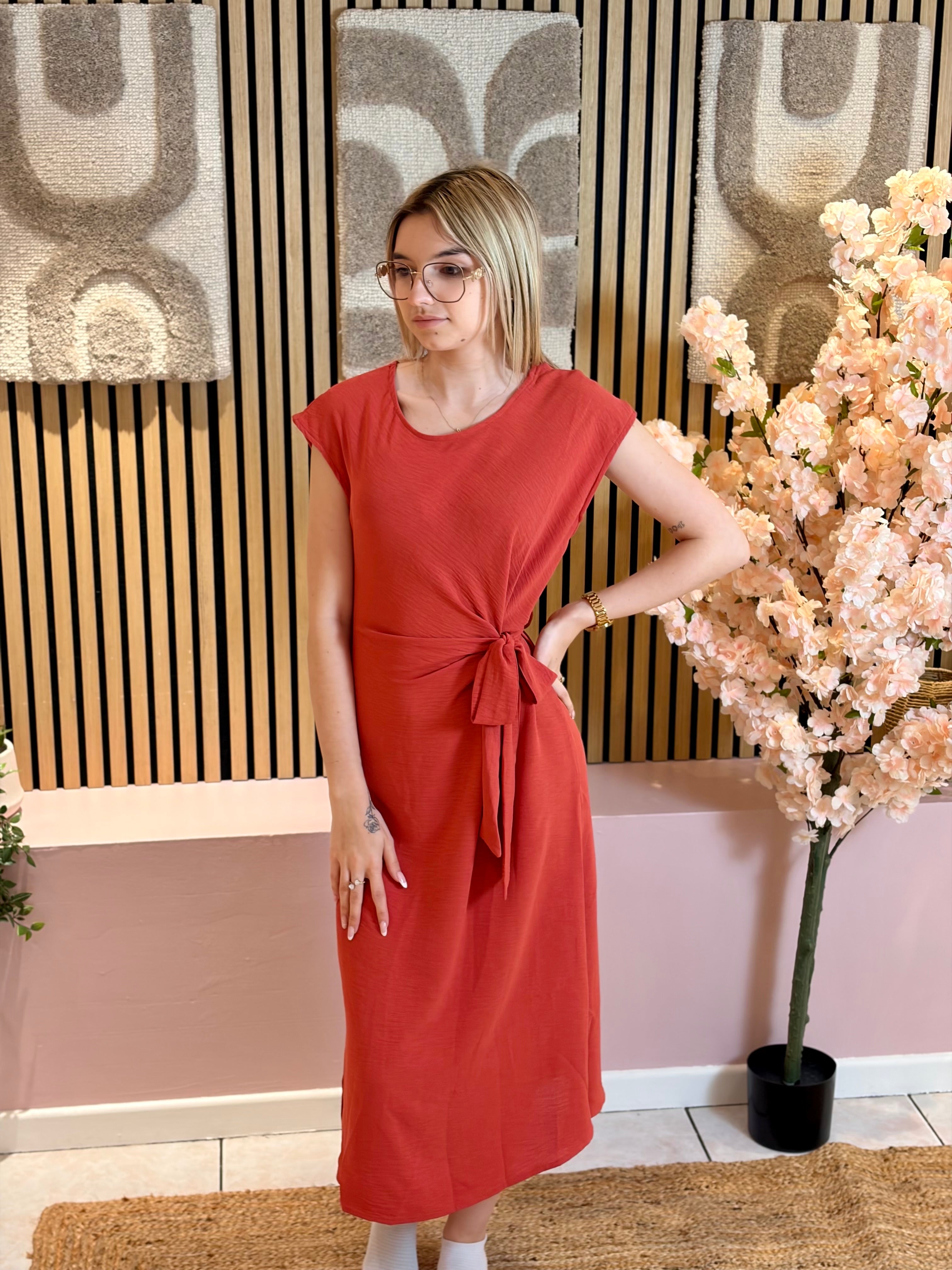 Robe Longue - Lia - Terracotta