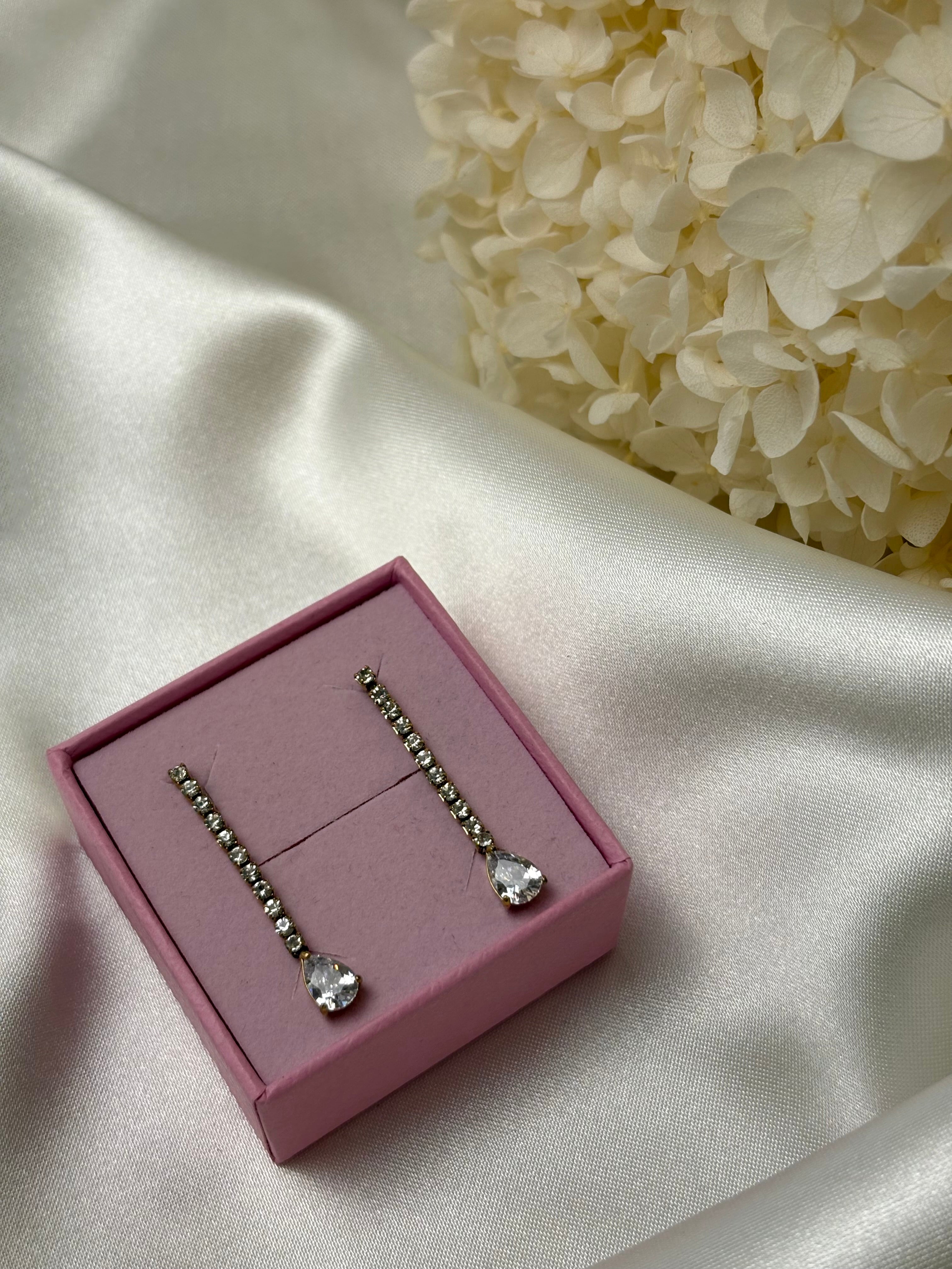 Boucle d'oreille - Rose - Doré
