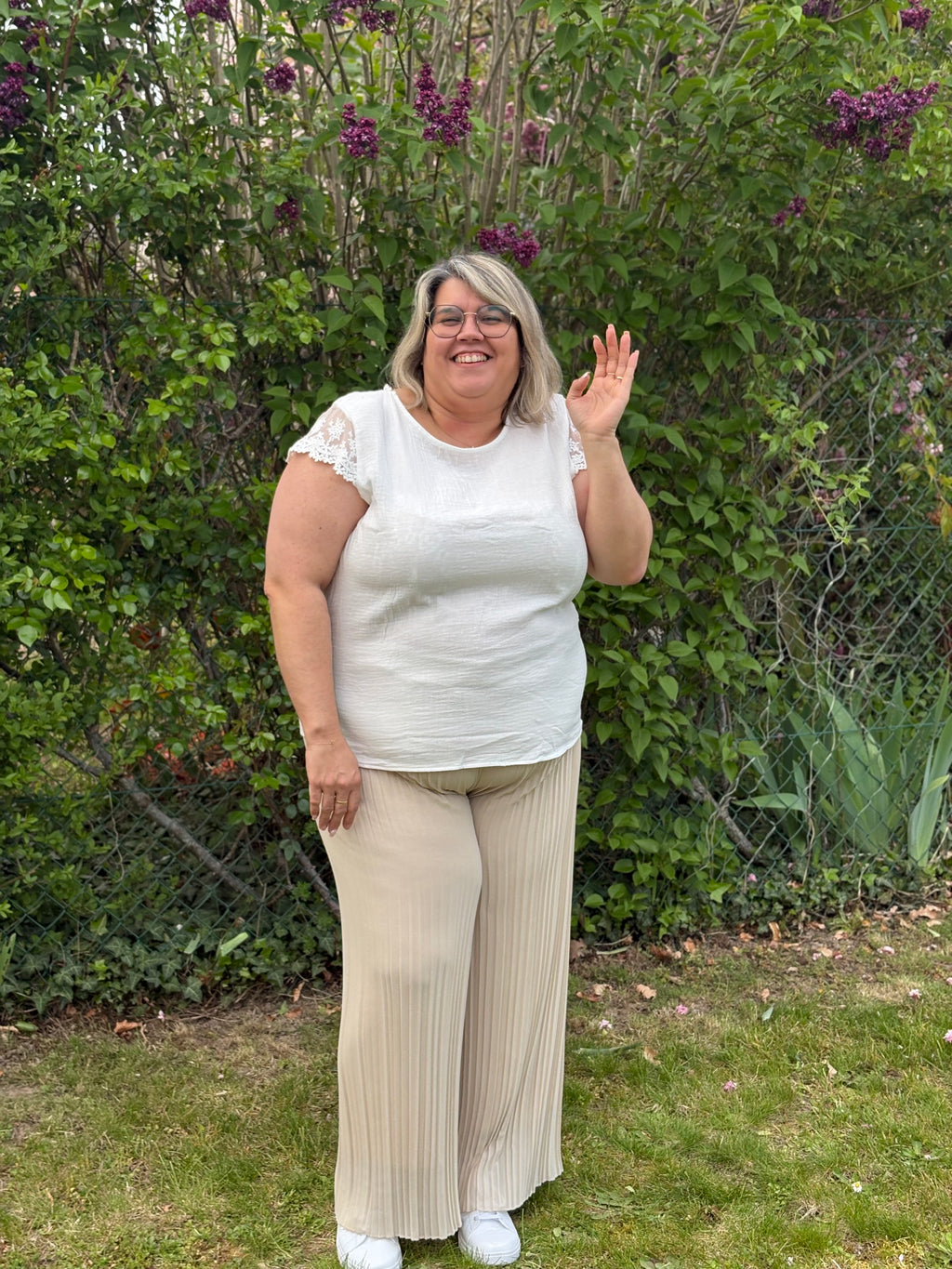 Blouse - Louisa - Blanc (grande taille)