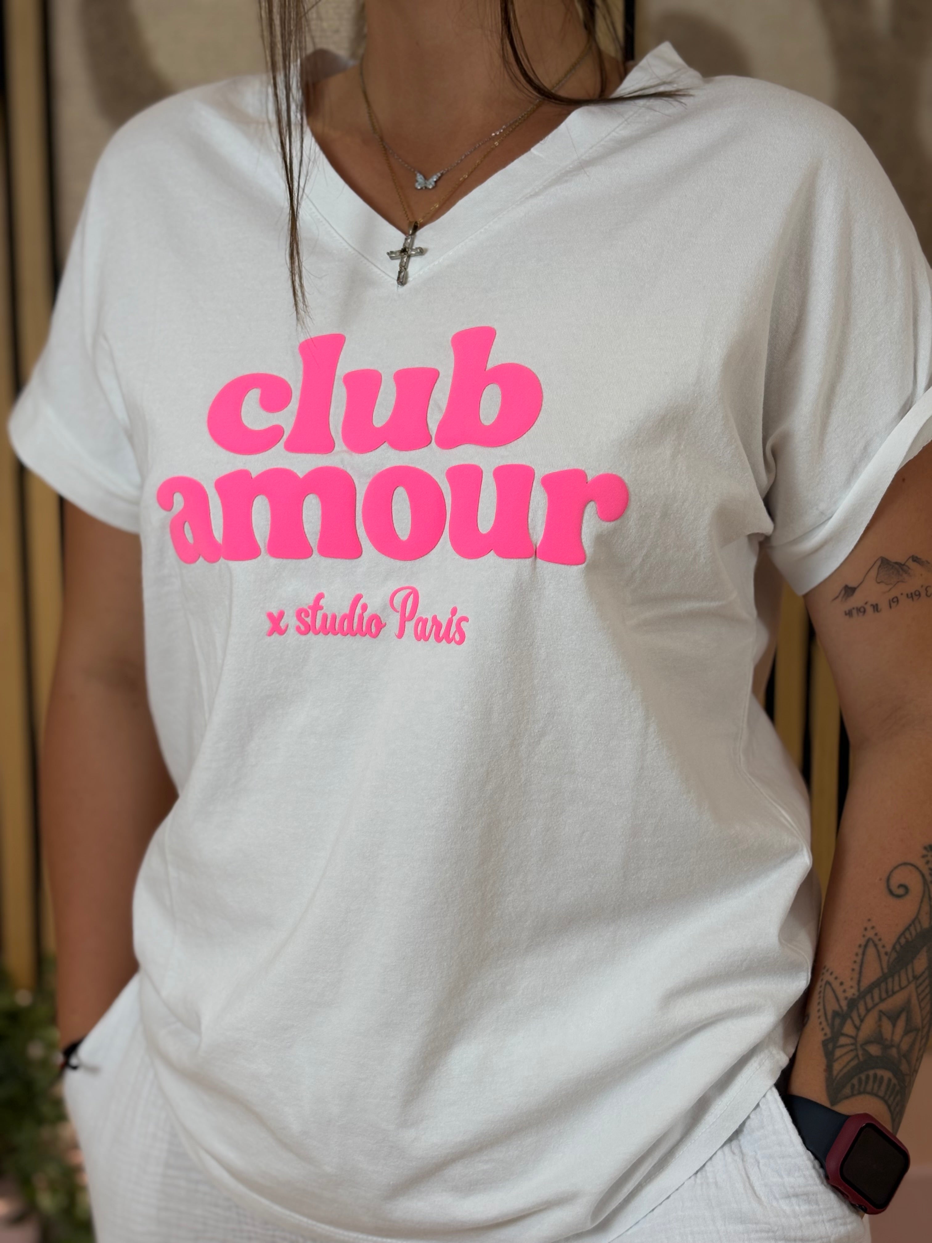 T-shirt - Club Amour - Blanc