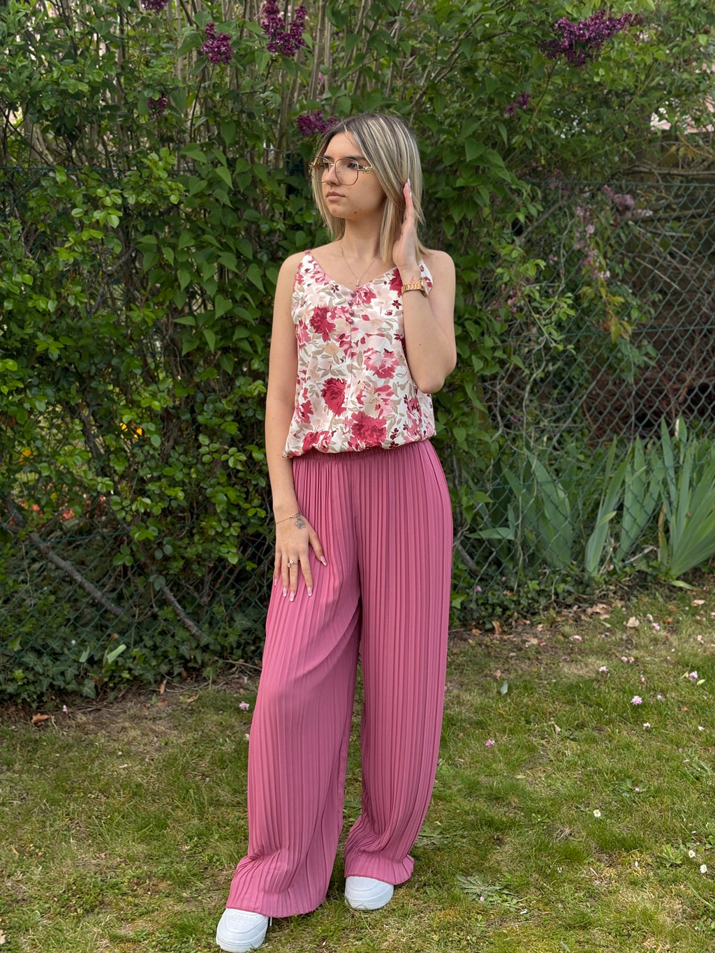 Top - Mily - Terracotta - Fleuri