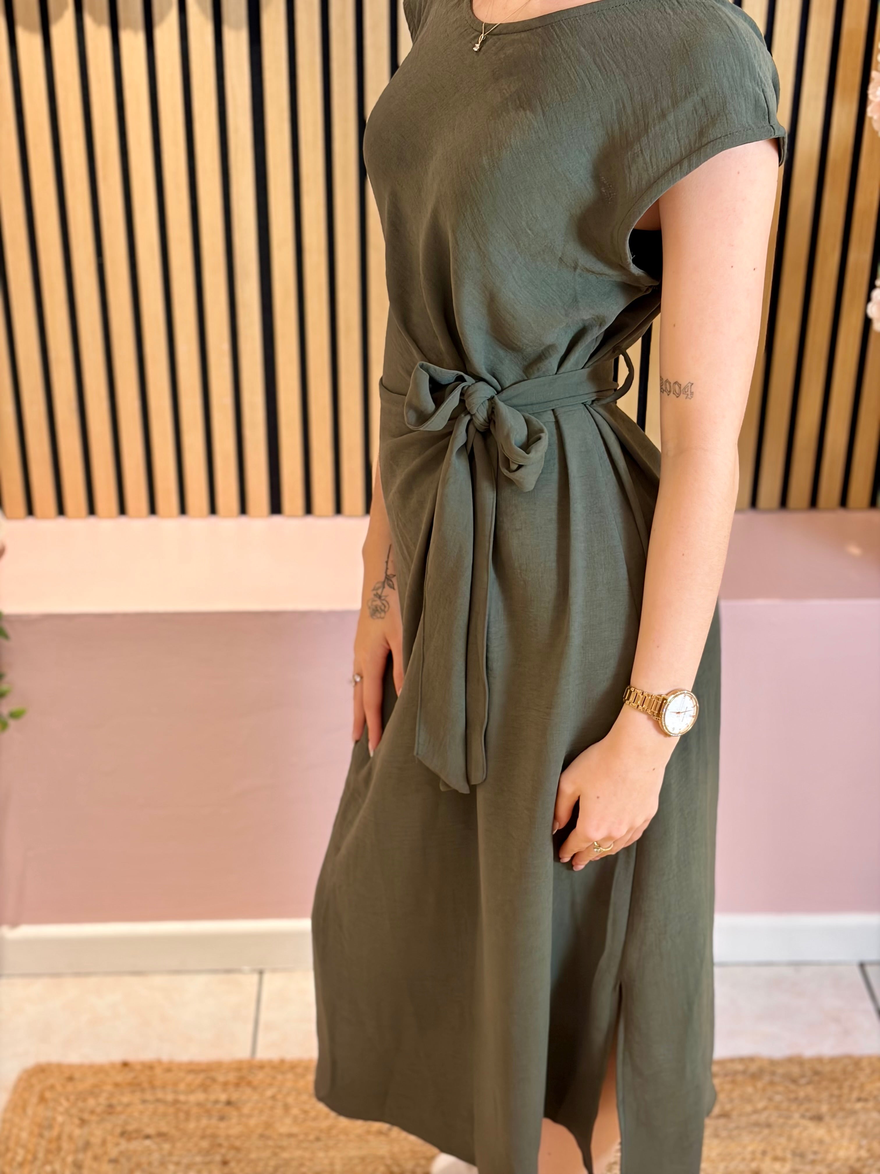 Robe Longue - Lia - Kaki