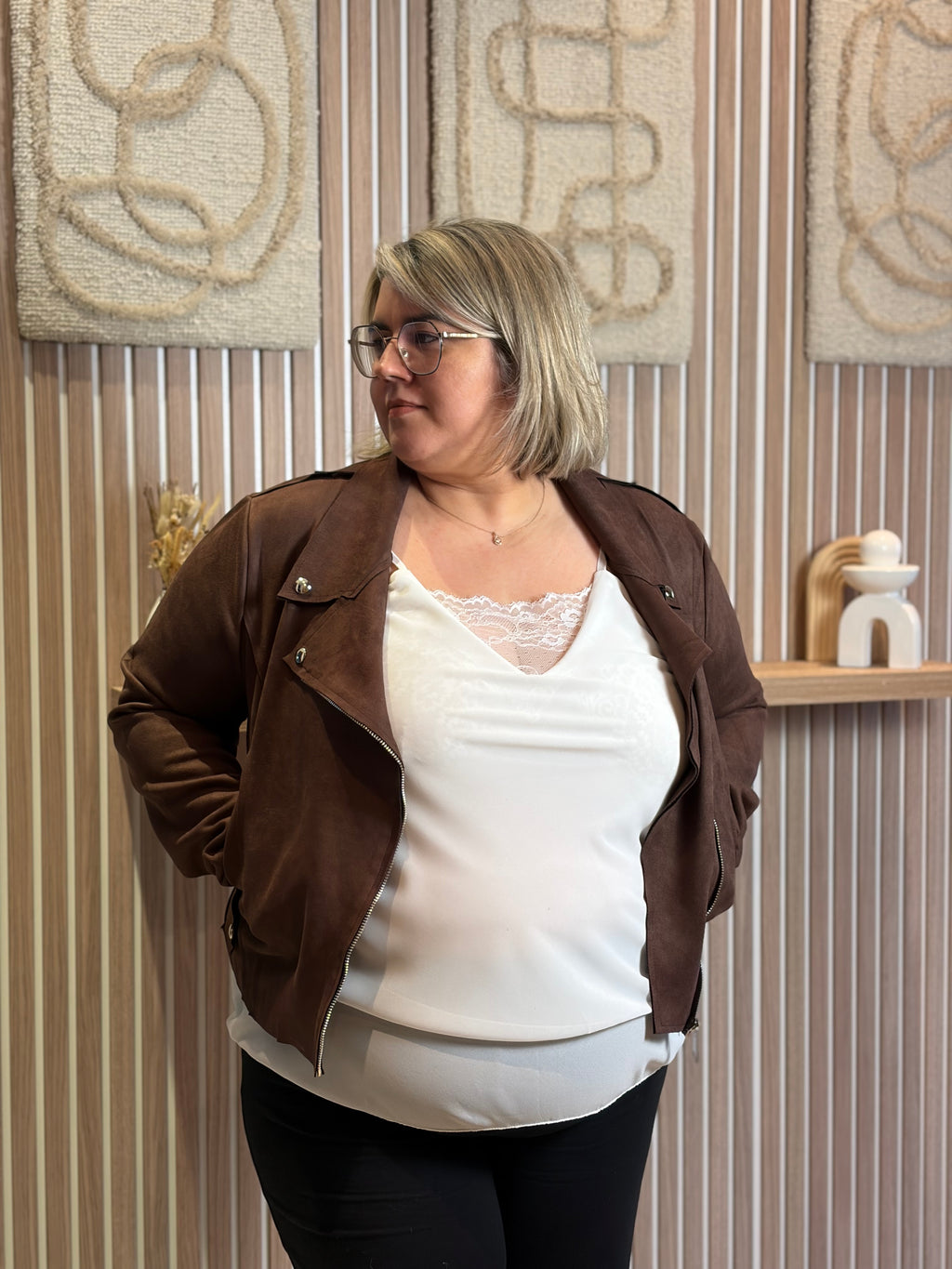 Perfecto suédine - Lilo - Chocolat (grande taille)