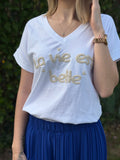 T-shirt - Belle - Beige