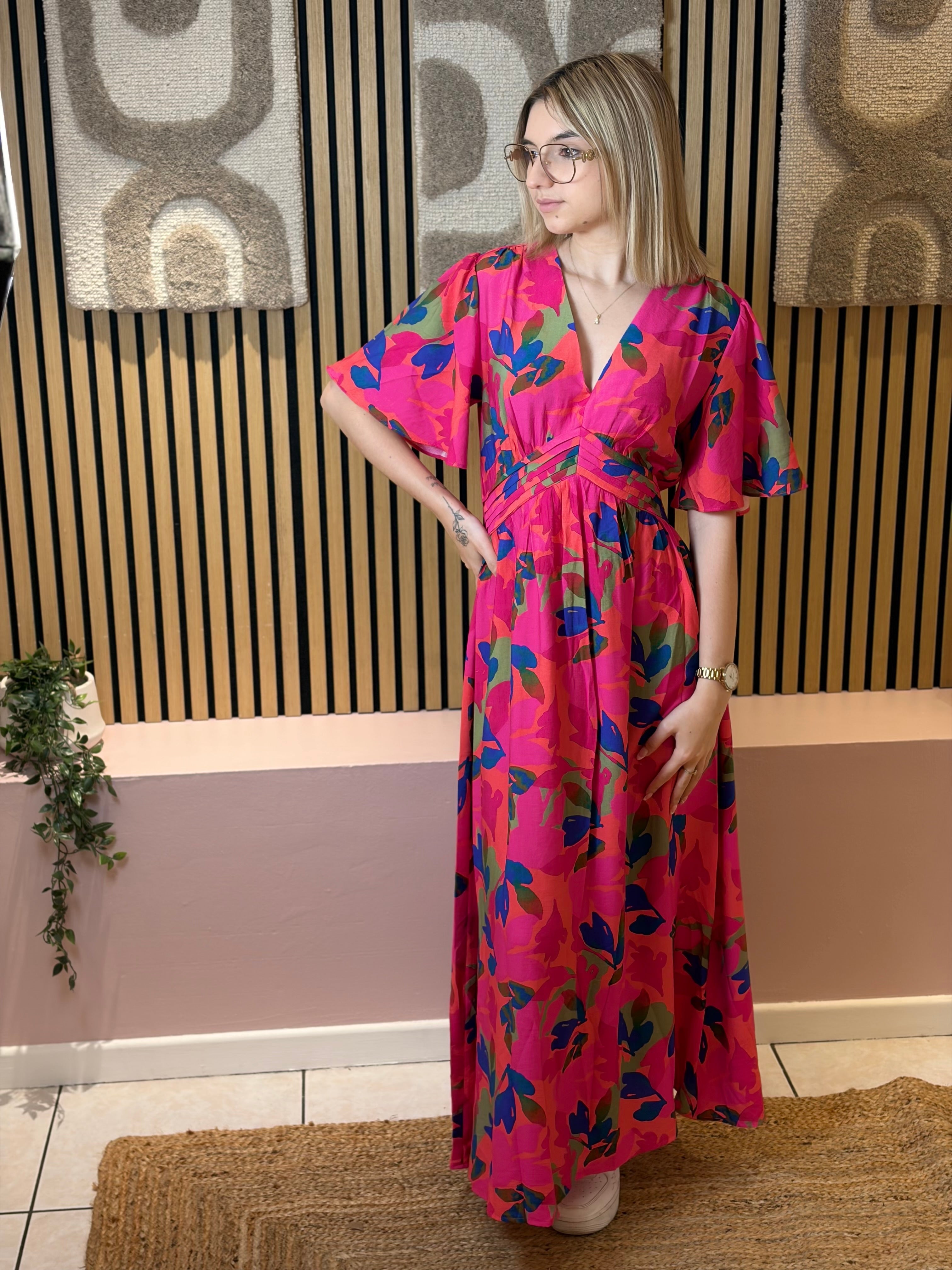Robe Longue - Chiara - Fuchsia
