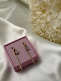 Boucle d'oreille - Rose - Doré