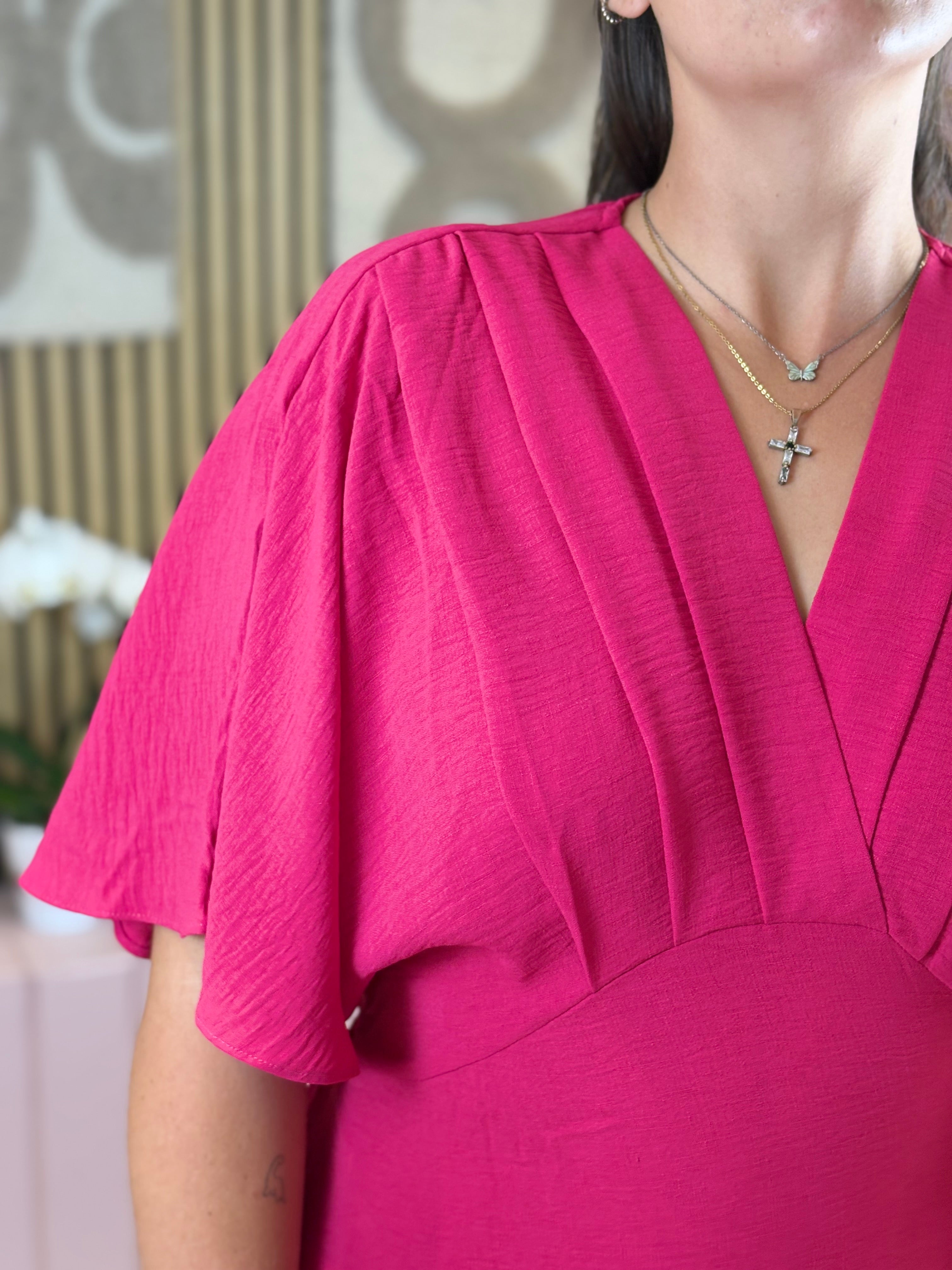 Robe Longue - Esmeralda - Fuchsia