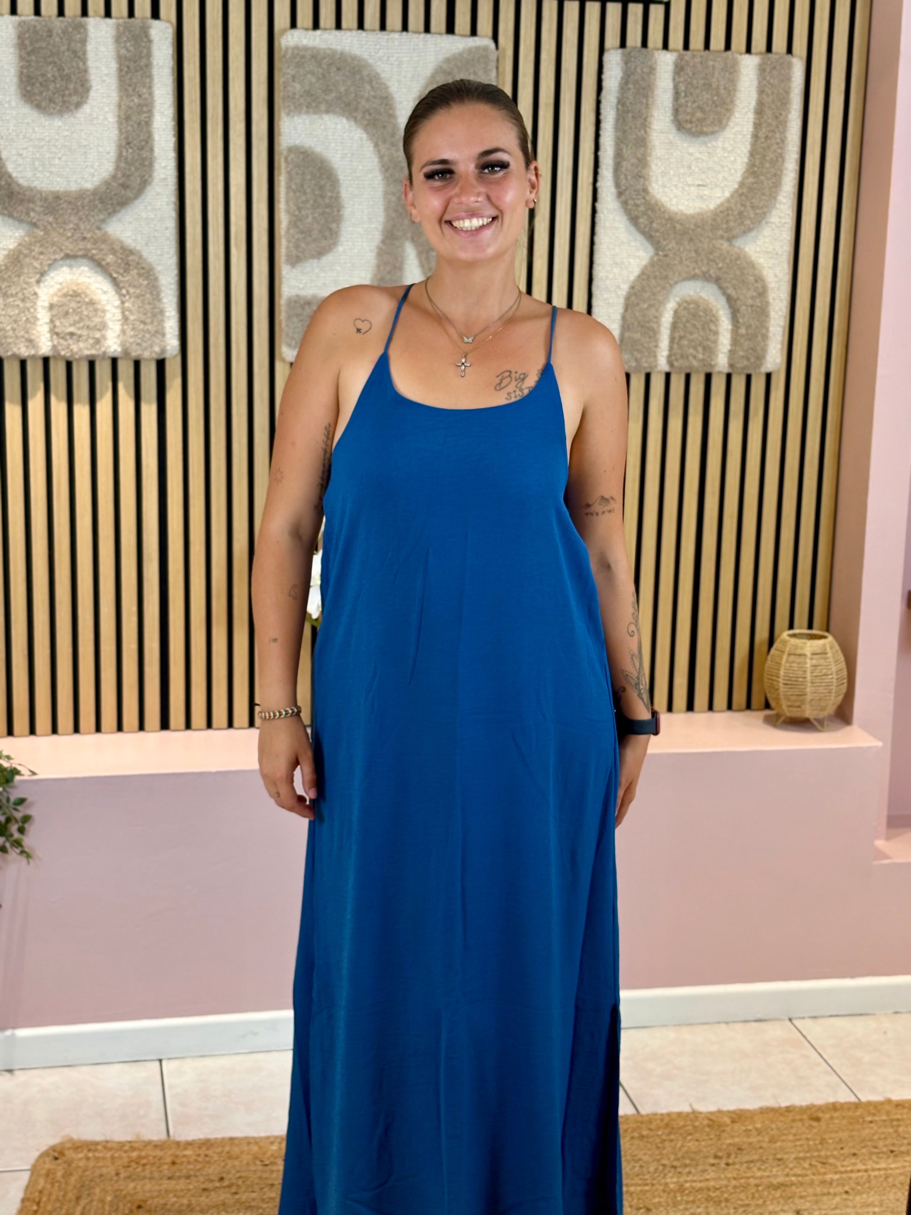 Robe Longue - Lana - Bleu Canard