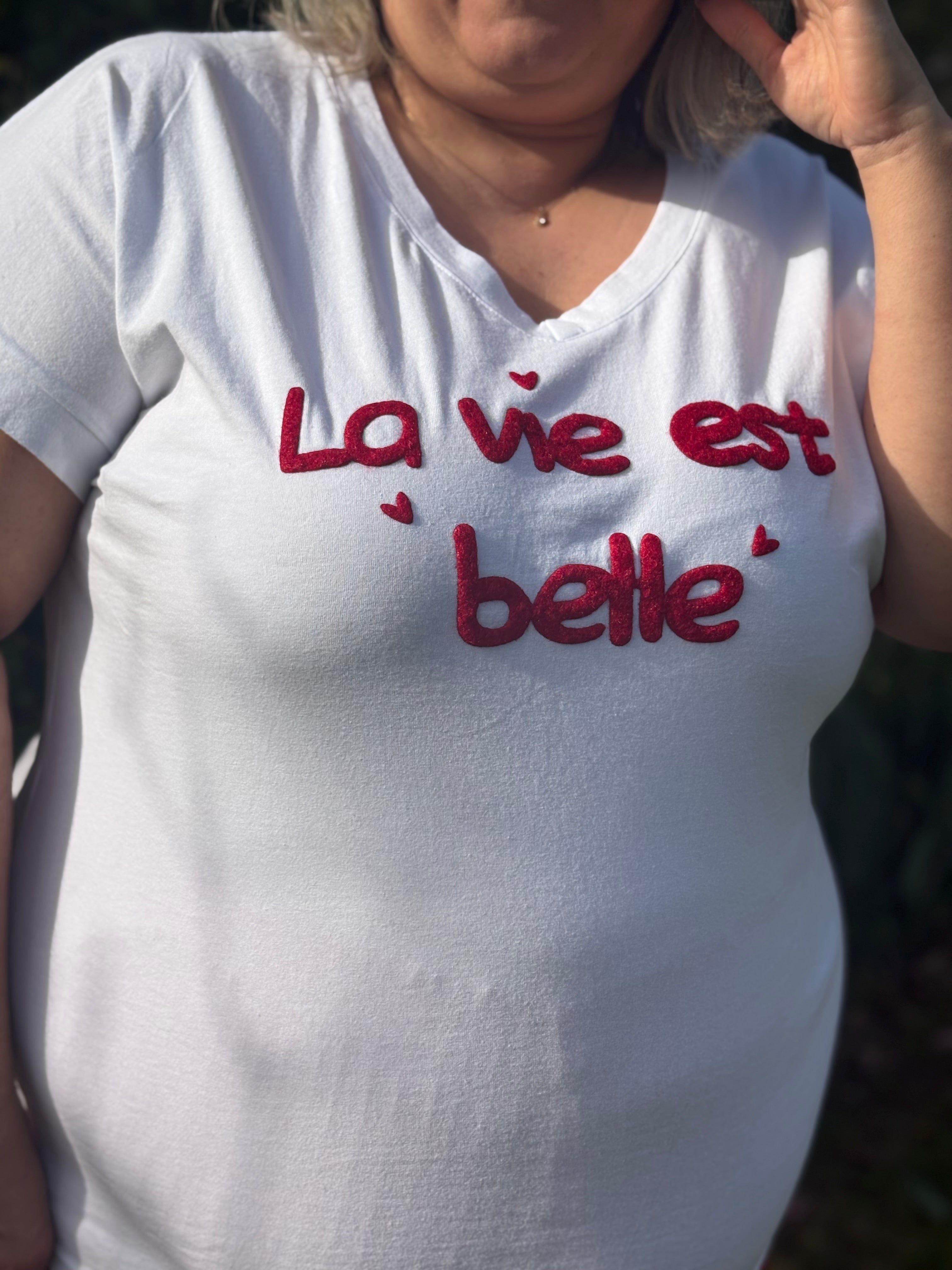 T-shirt - Belle - Rouge (grande taille)