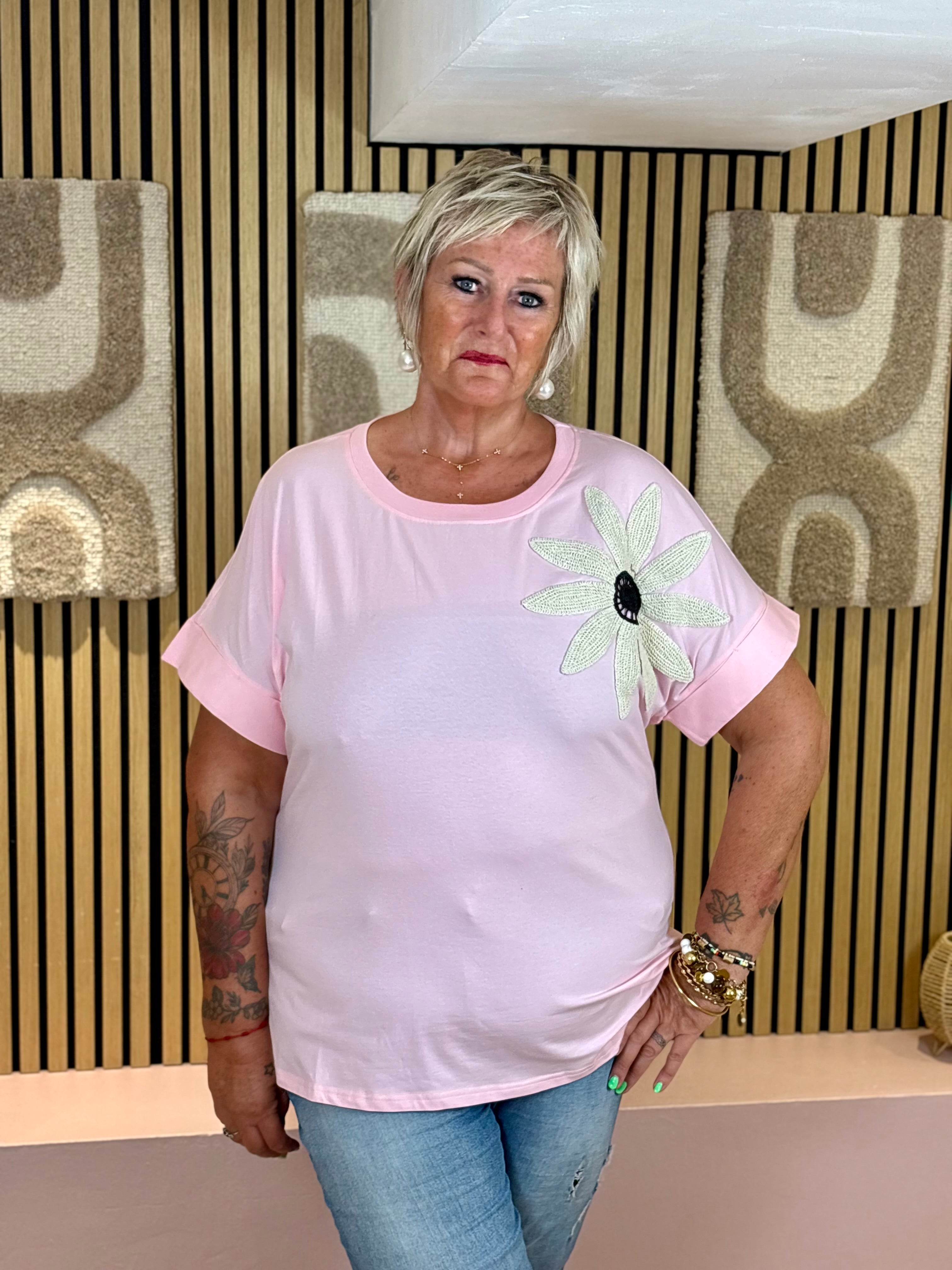T-shirt - Flora - Rose