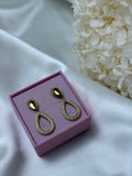 Boucle d'oreille - Rose - Doré