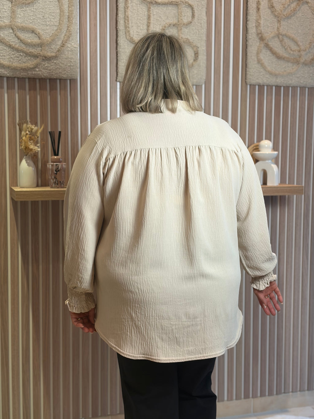 Blouse - Livia - Beige (grande taille)