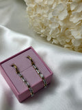 Boucle d'oreille - Rose - Doré