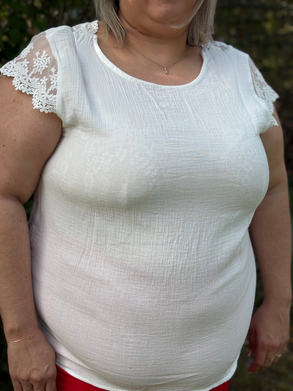 Blouse - Louisa - Blanc (grande taille)