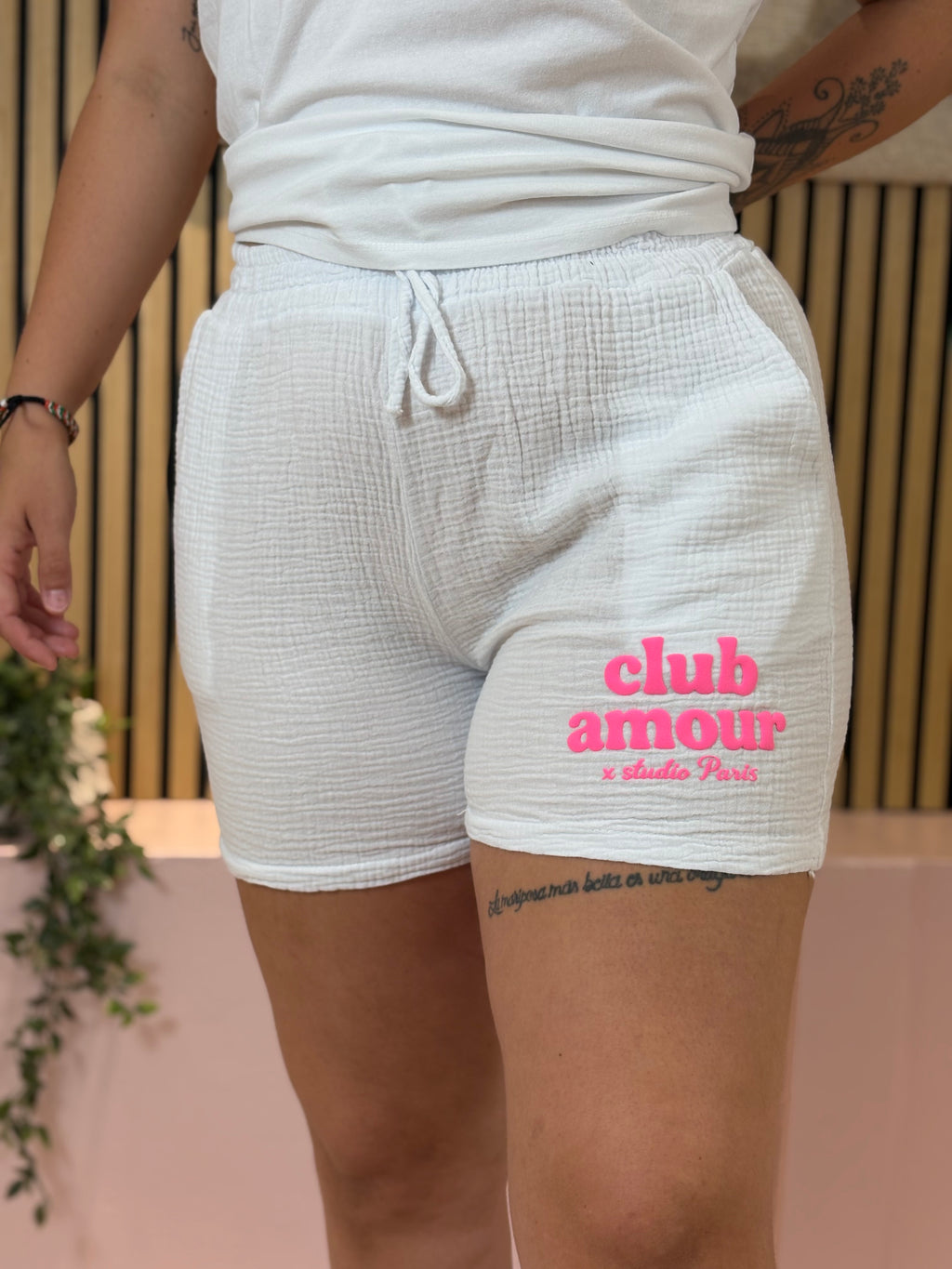 Short - Club Amour - Blanc