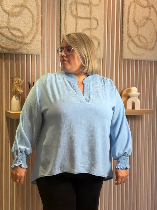 Blouse - Livia - Hemelsblauw (plus size)