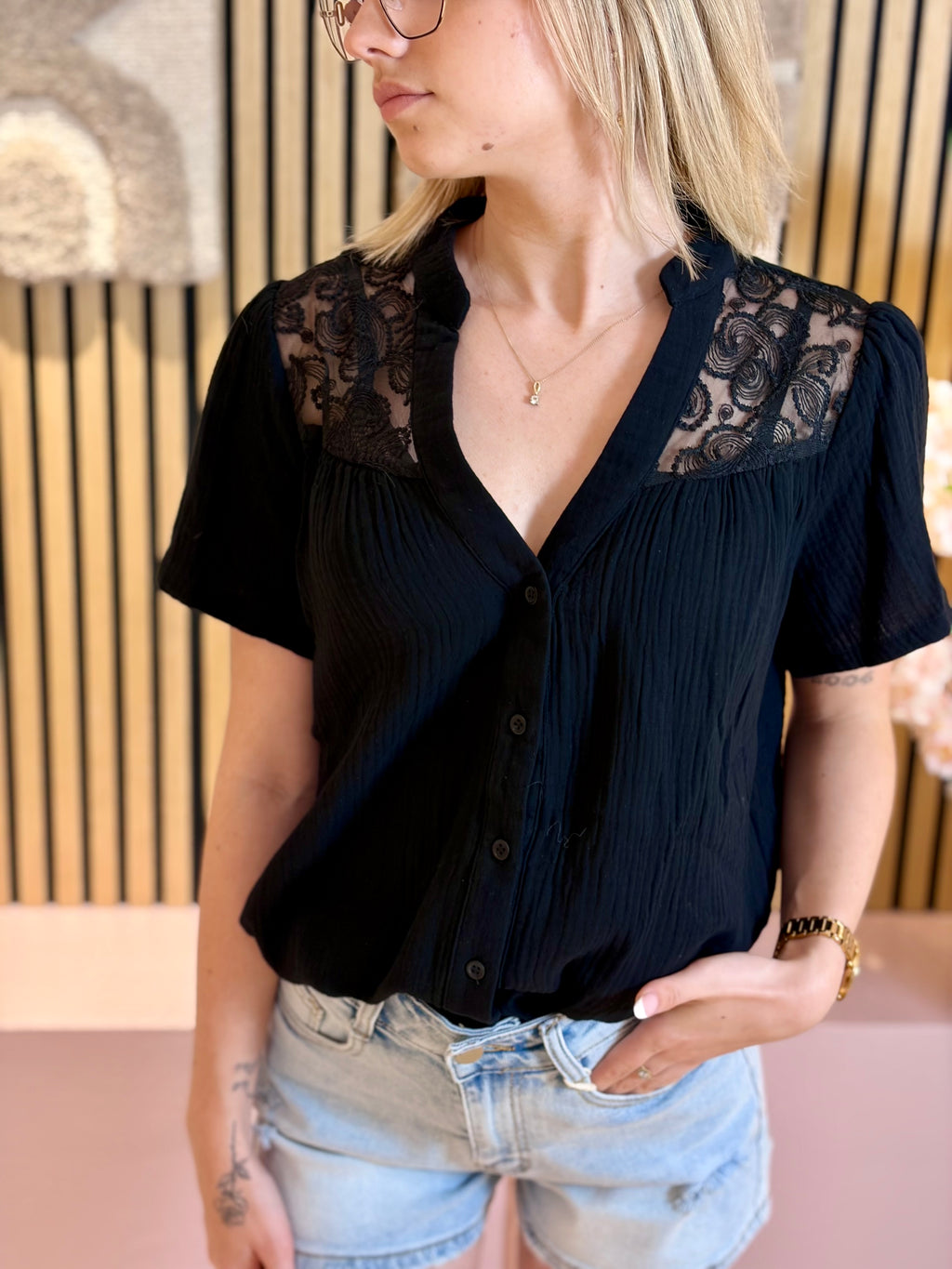 Blouse - Tina - Noir