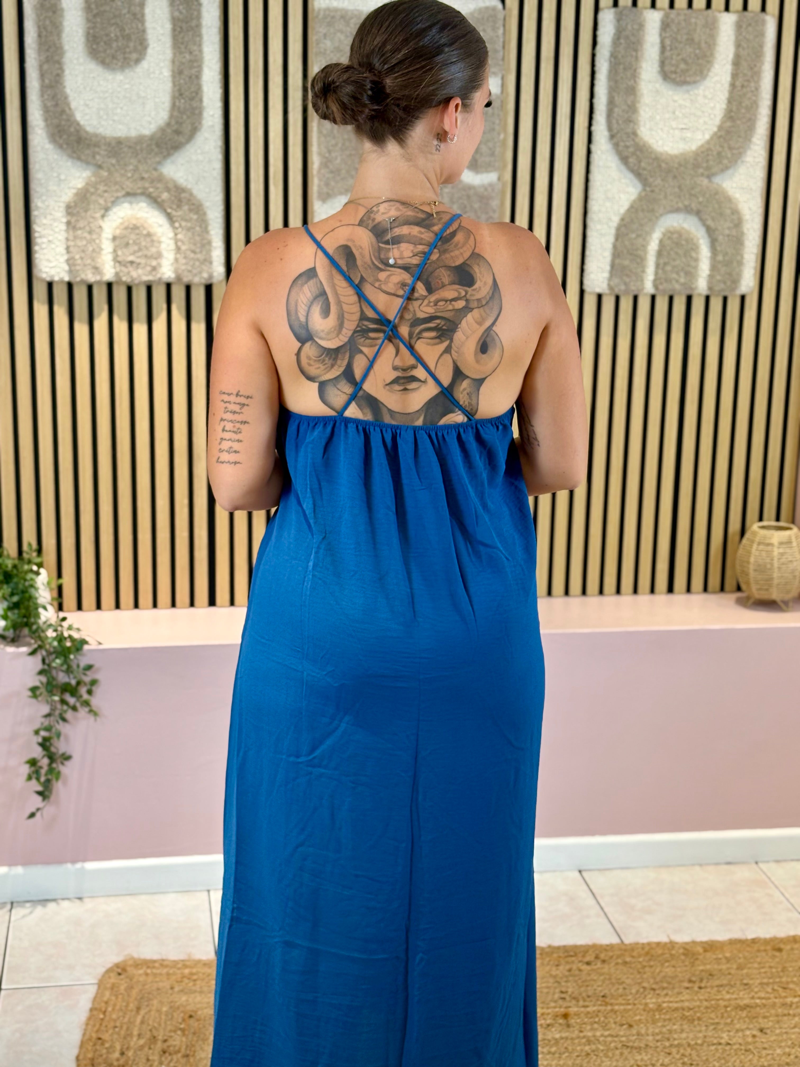 Robe Longue - Lana - Bleu Canard