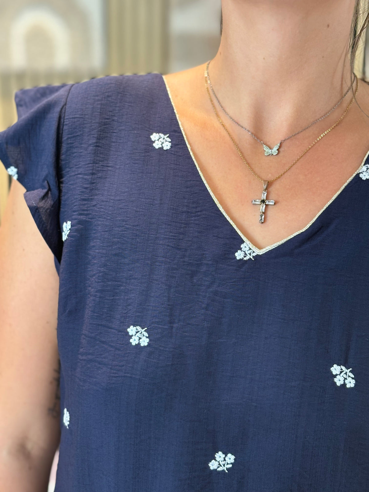 Blouse - Christelle - Bleu Marine