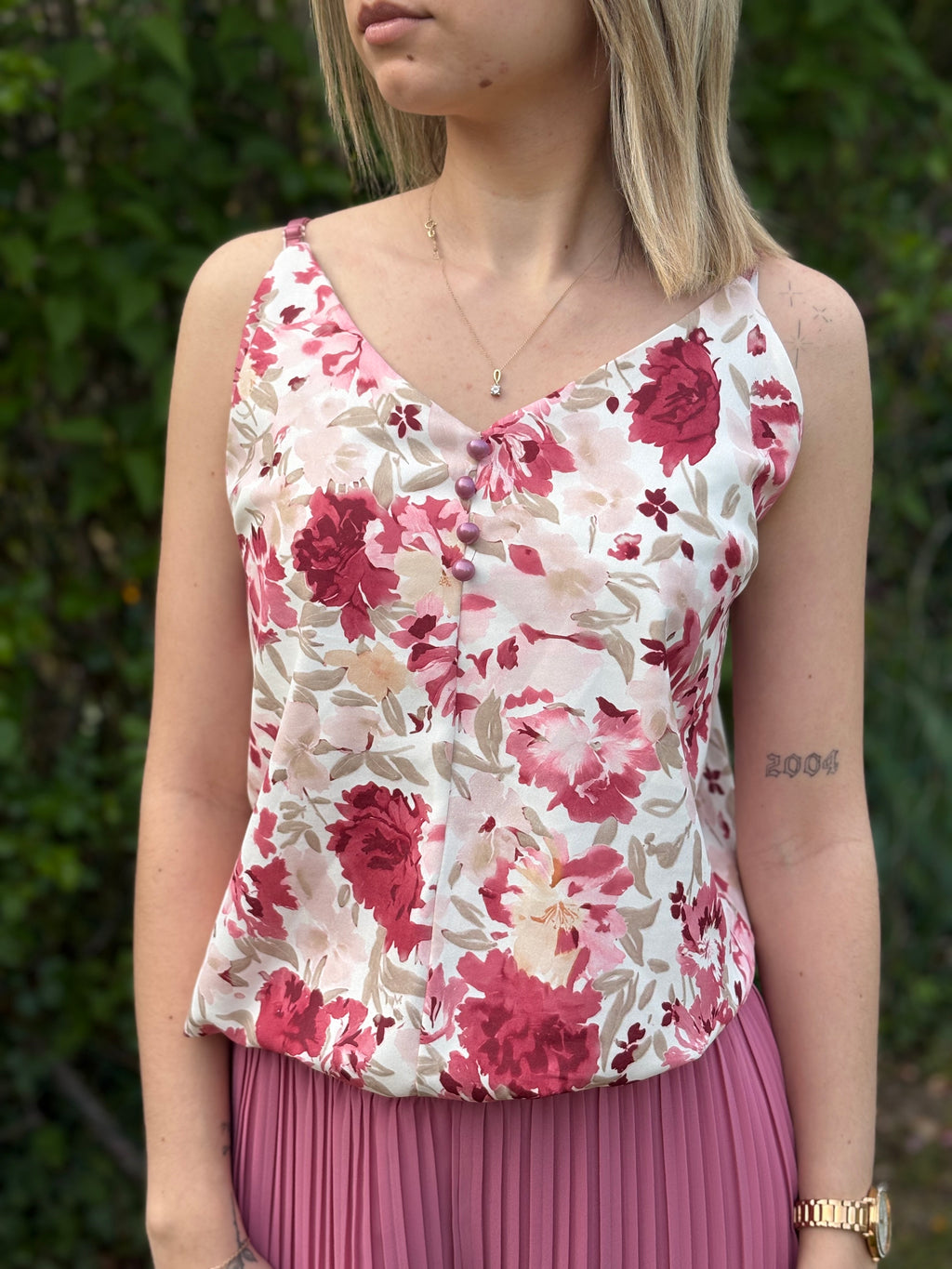 Top - Mily - Terracotta - Fleuri