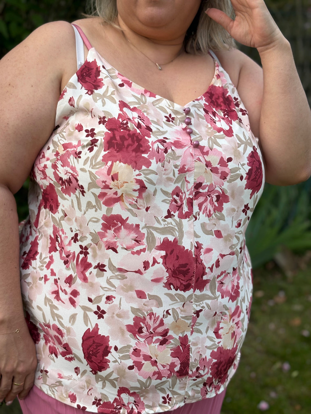Top - Mily - Terracotta - Fleuri (grande taille)