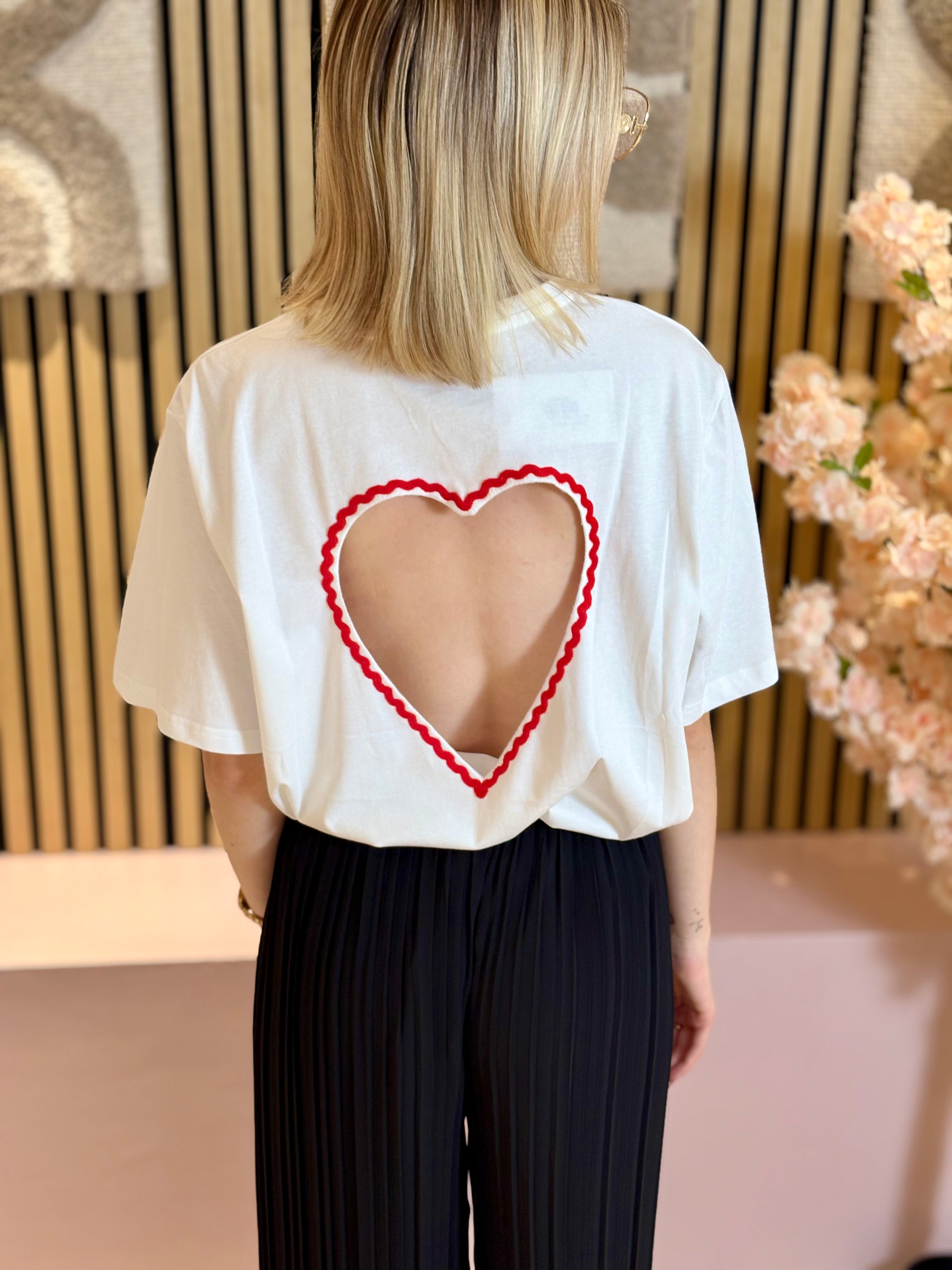 T-shirt - Coeur - Blanc