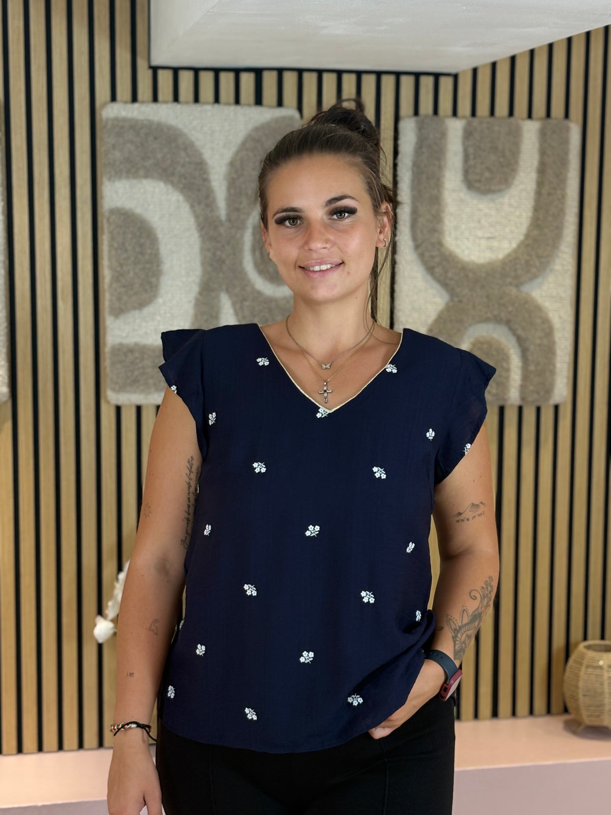 Blouse - Christelle - Bleu Marine
