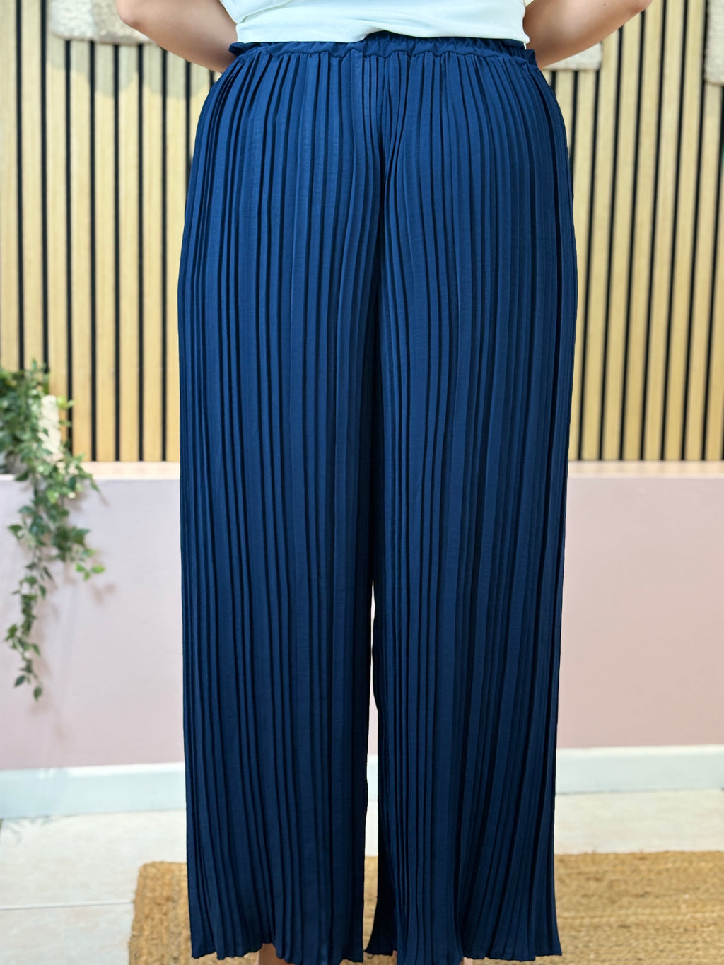 Palazzo Plissé - Margot - Bleu Marine