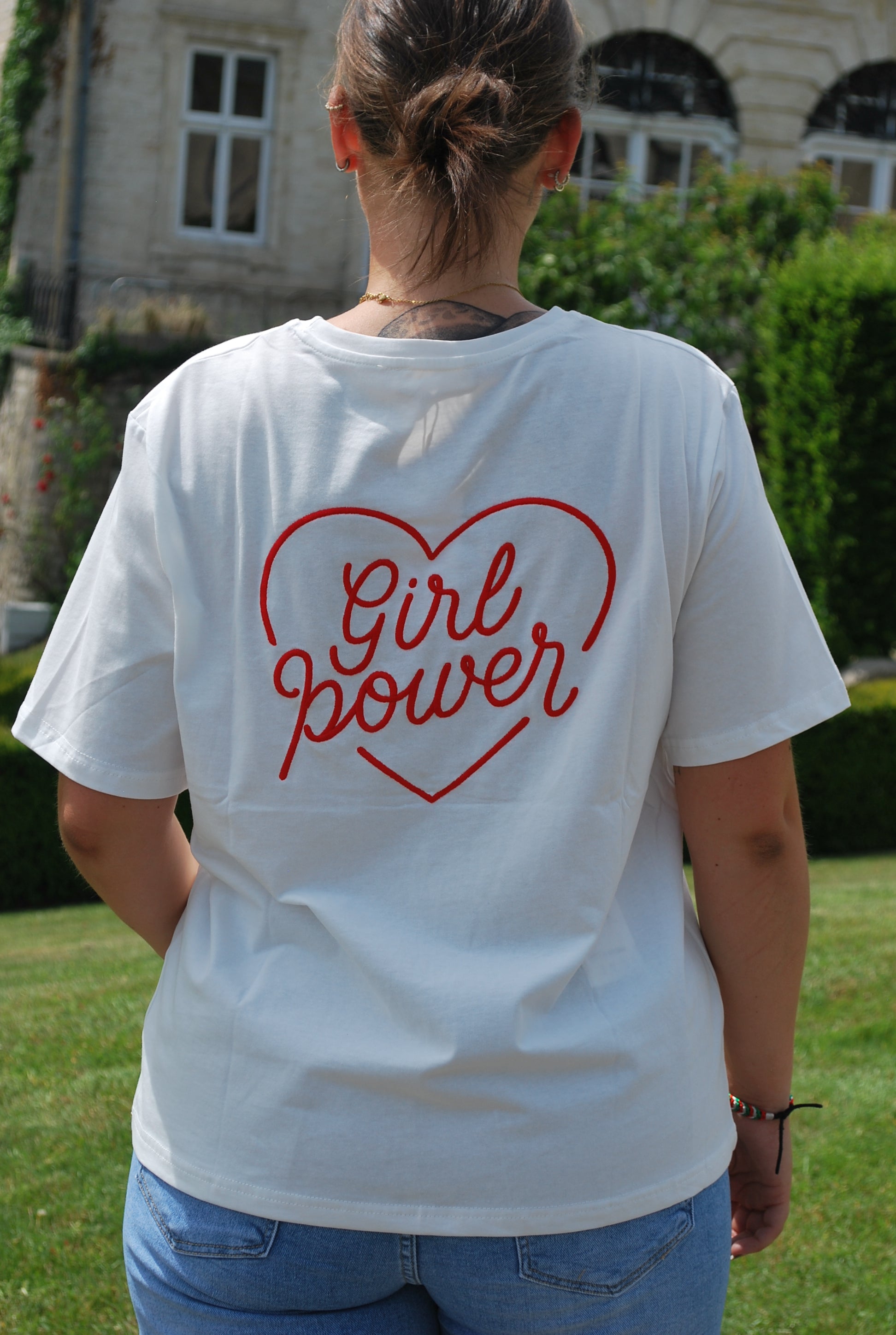 T-shirt - Girl Power - Blanc