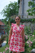 Robe Courte - Inès - Fuchsia & Orange