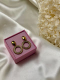 Boucle d'oreille - Rose - Doré