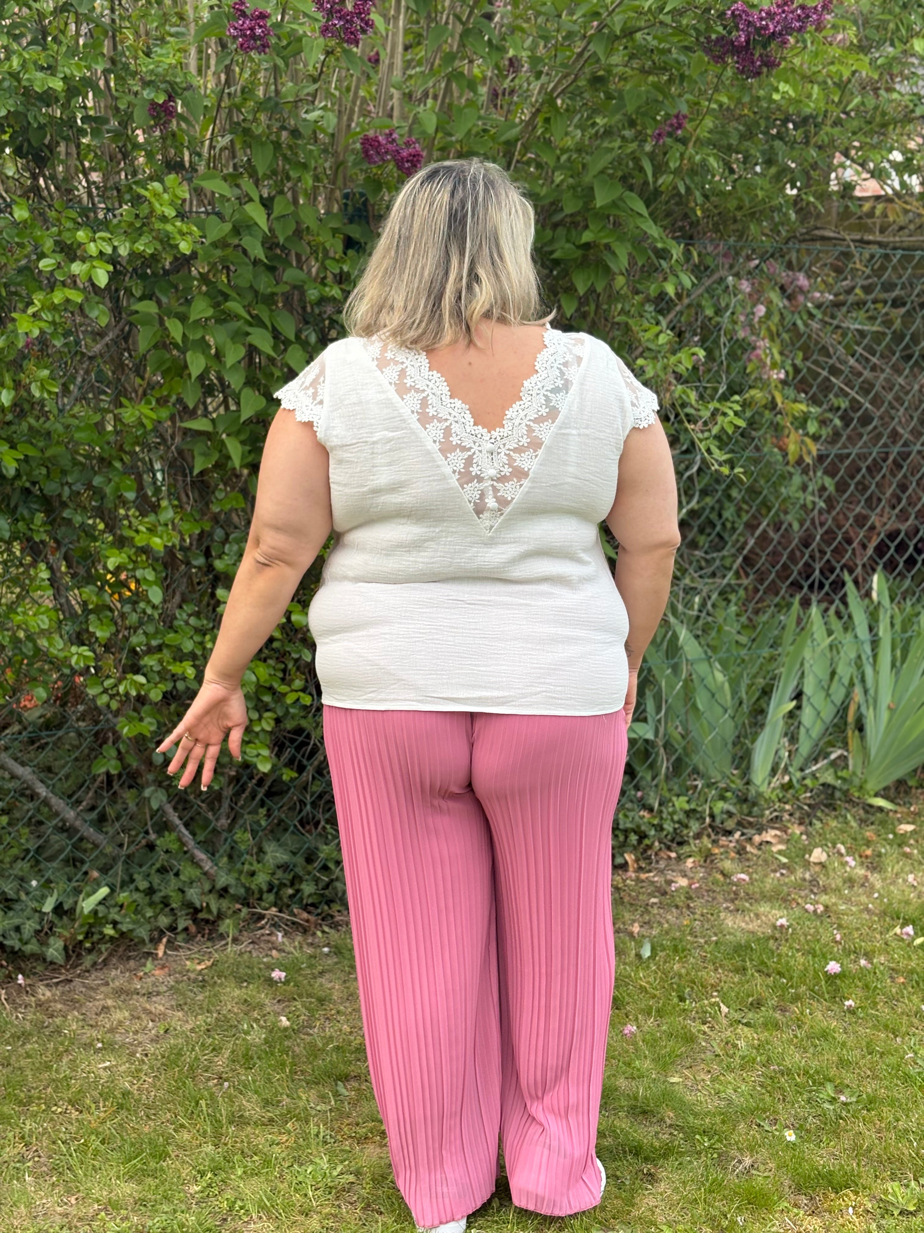 Blouse - Louisa - Blanc (grande taille)