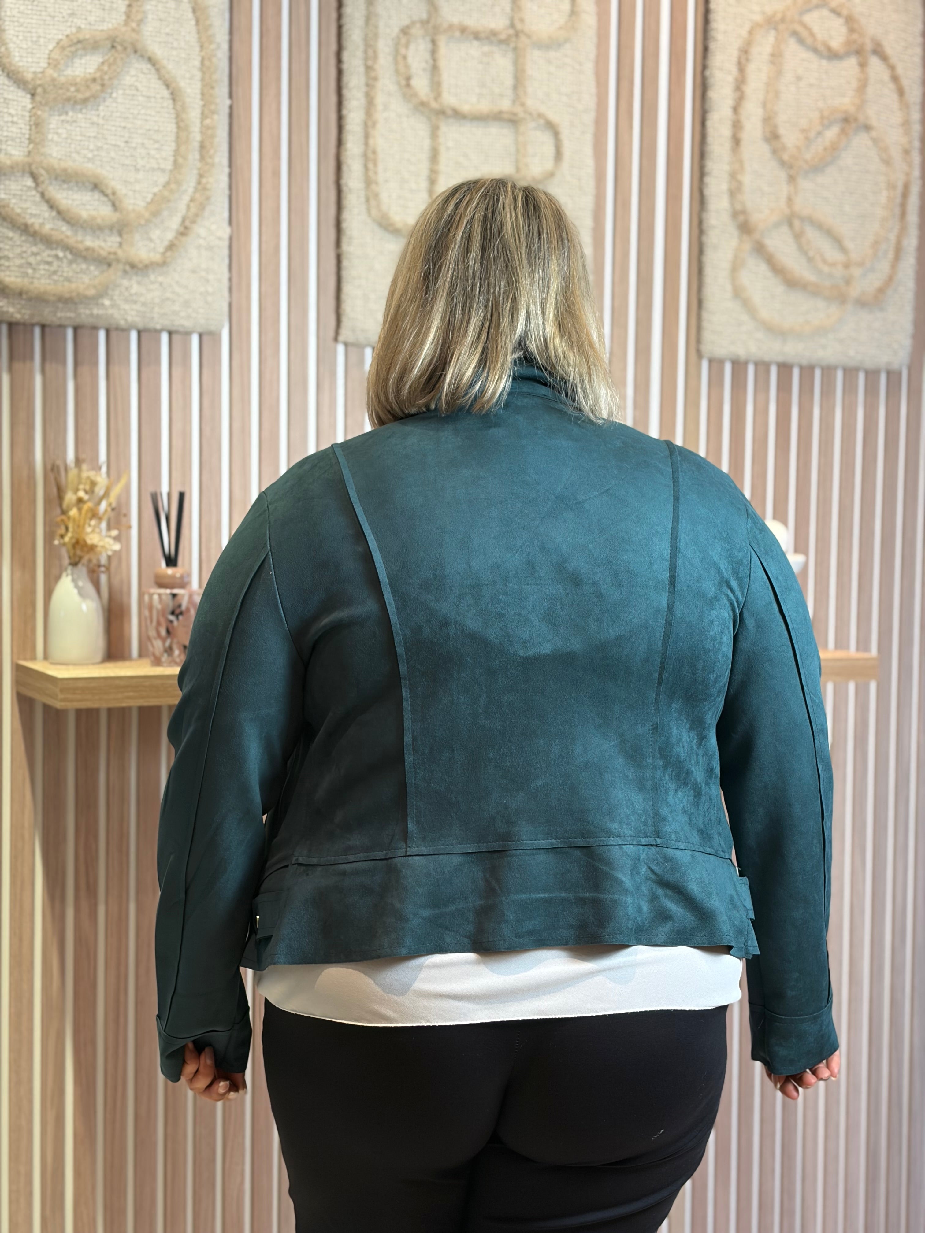 Perfecto suédine - Lilo - Bleu Canard (grande taille)