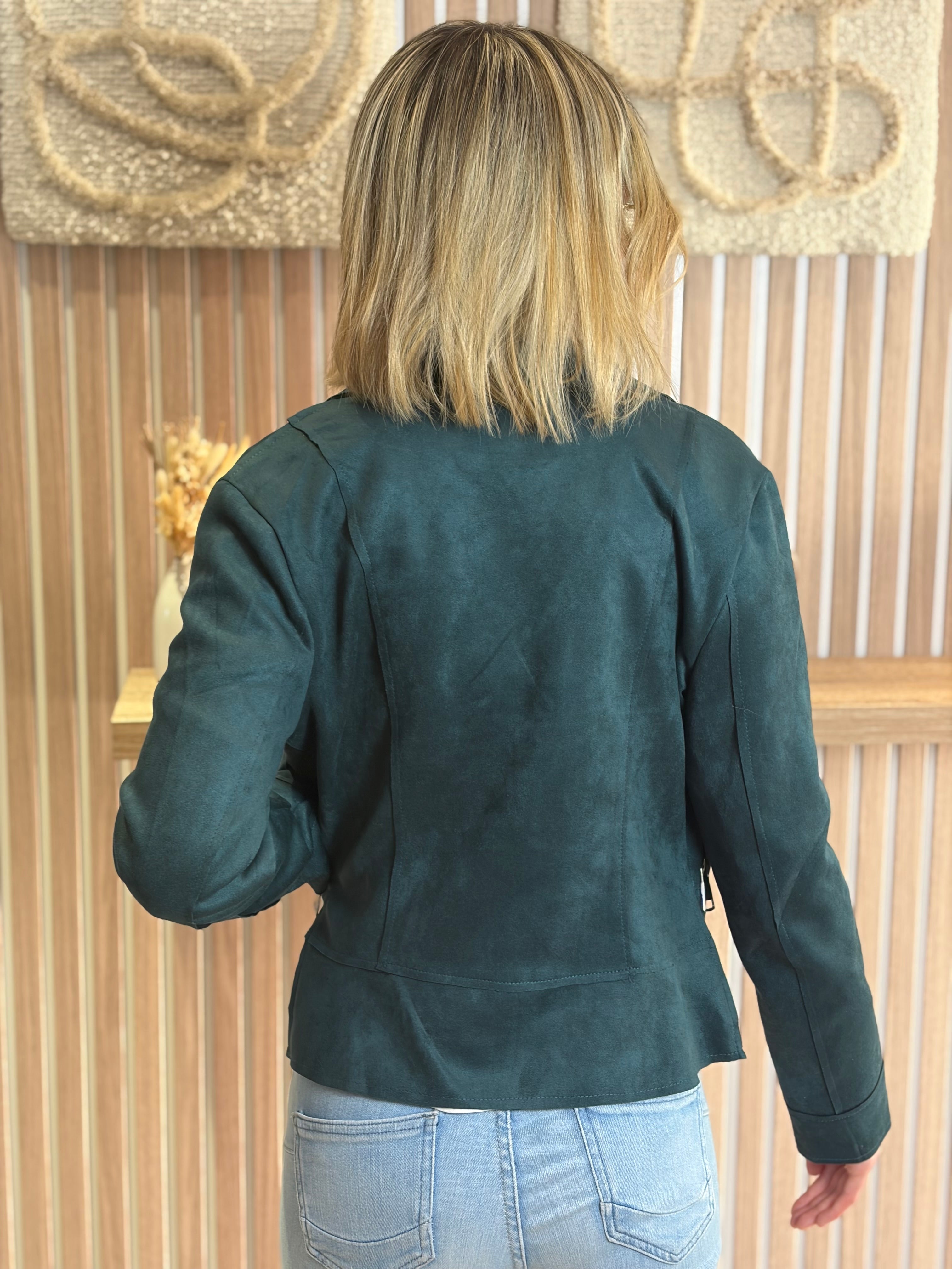 Perfecto suédine - Lilo - Bleu Canard