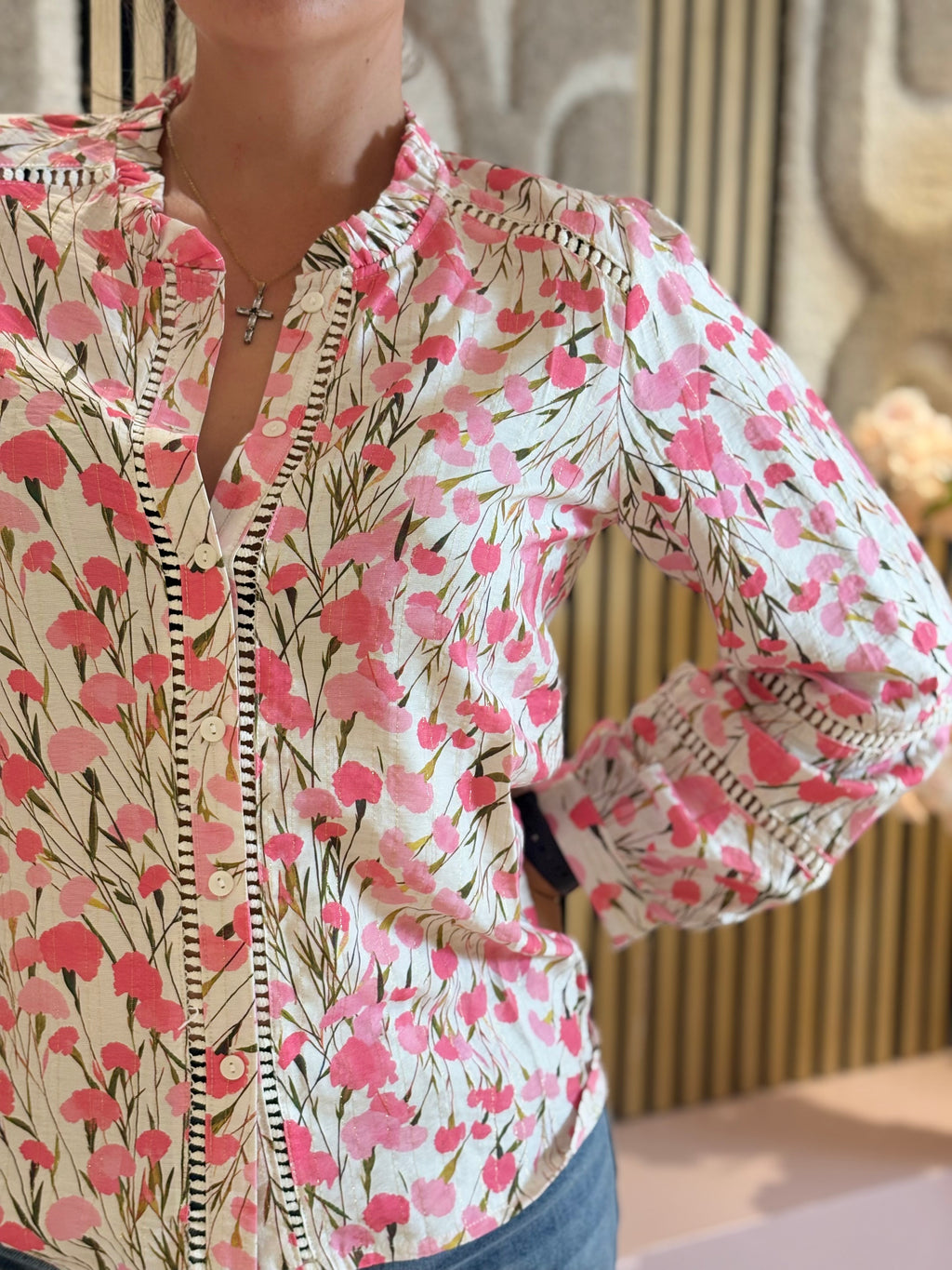 Chemise - Lily - Rose fleuri