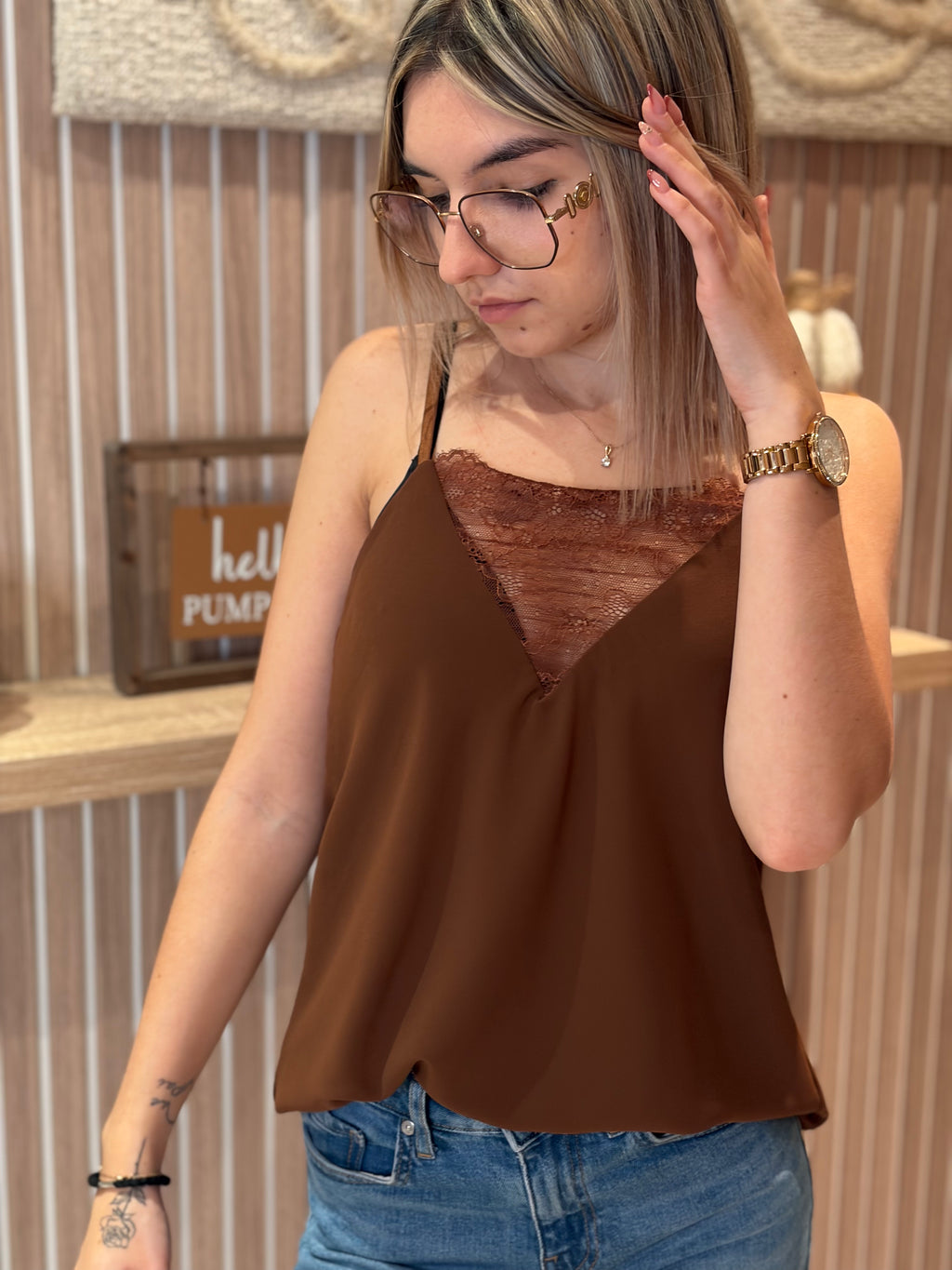 Top - Mila - Chocolat