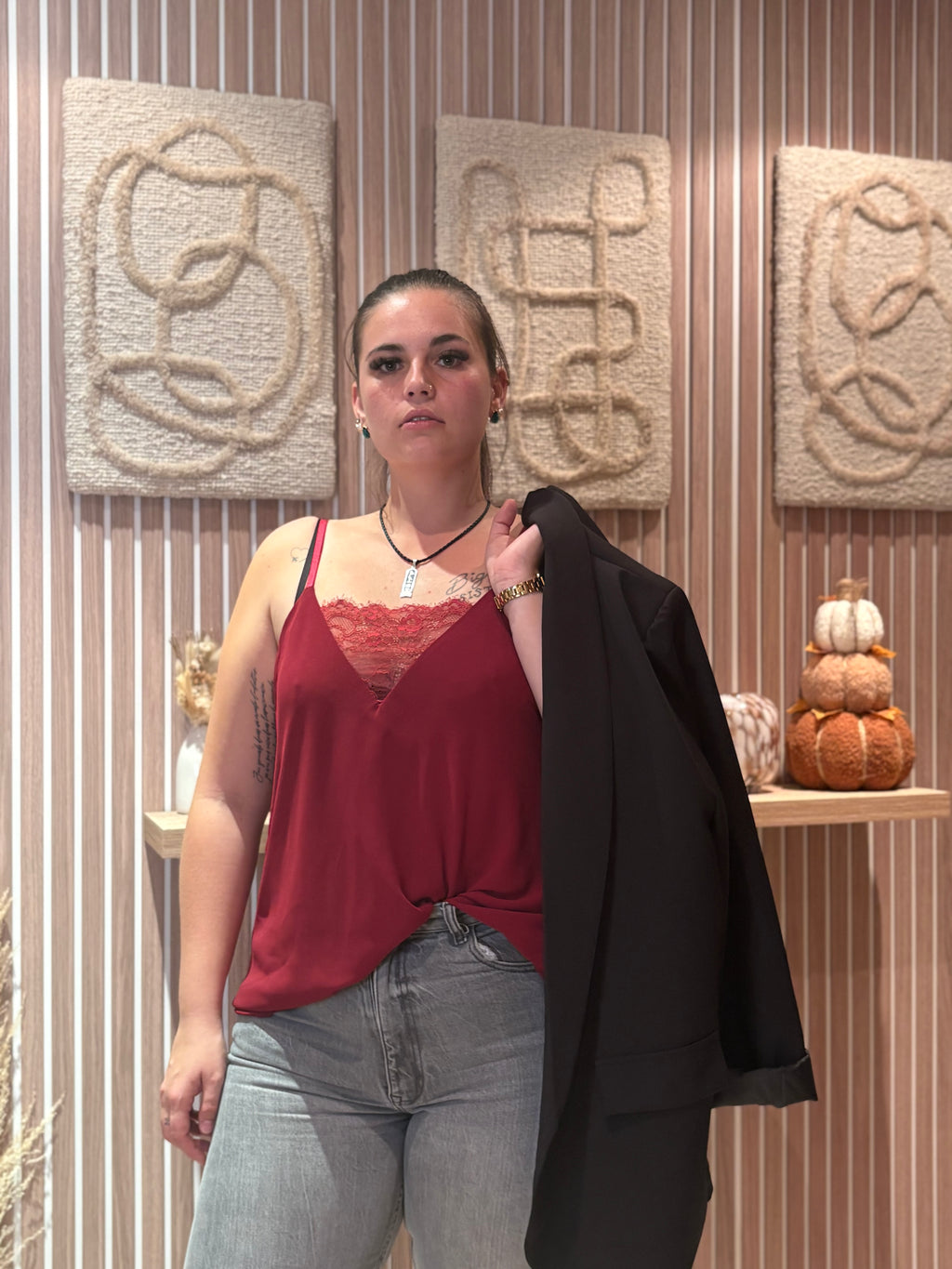 Top - Mila - Bordeaux (grande taille)