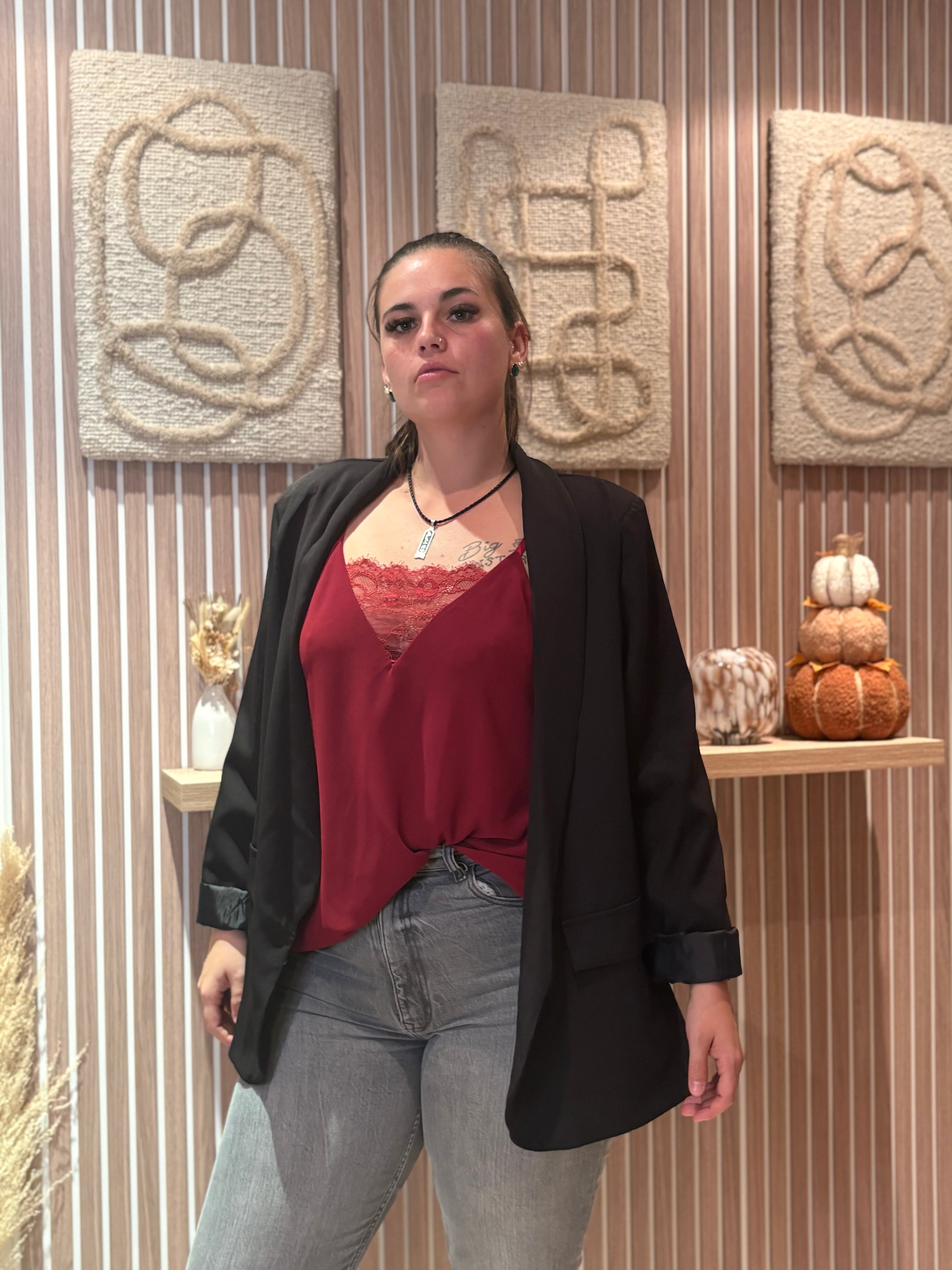 Blazer - Lucie -  Noir (Grande taille)