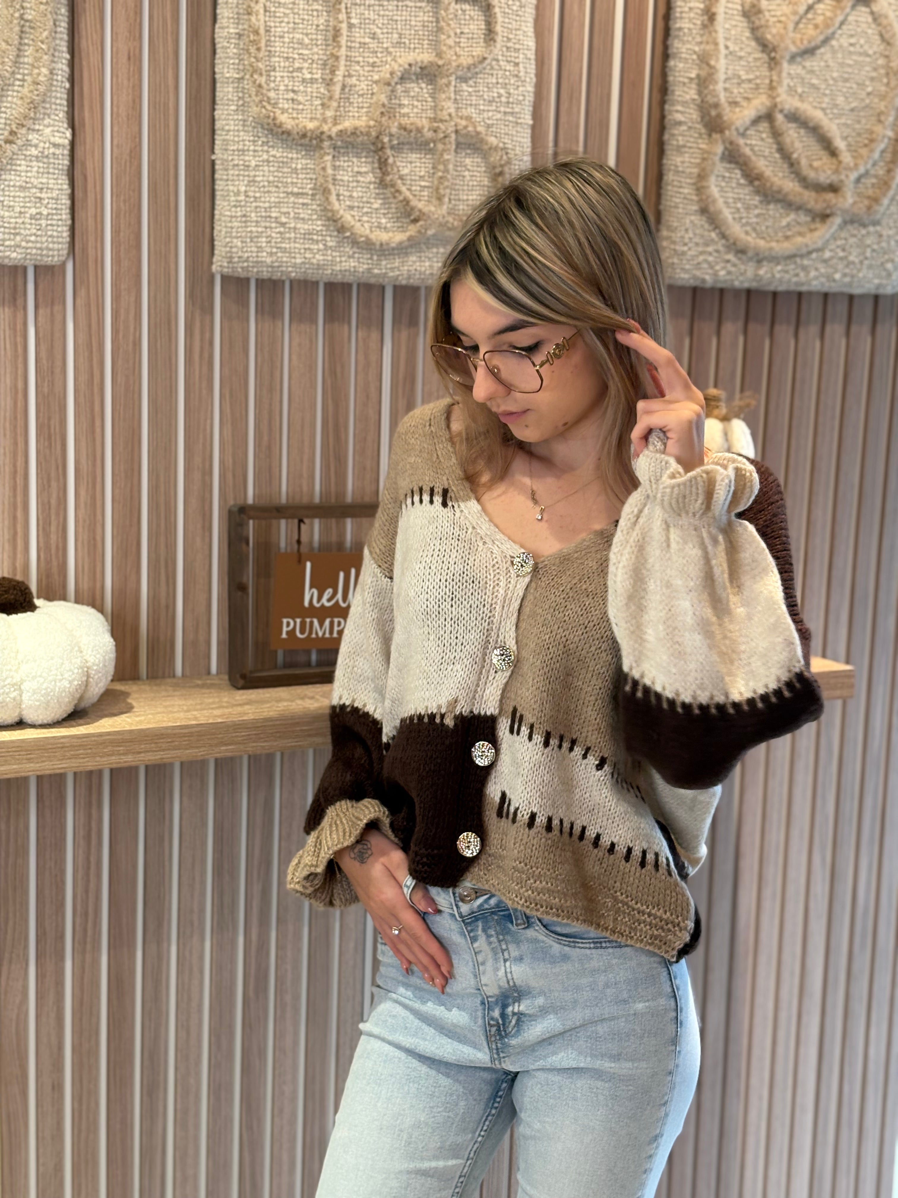 Gilet - Ambre - Brun foncé